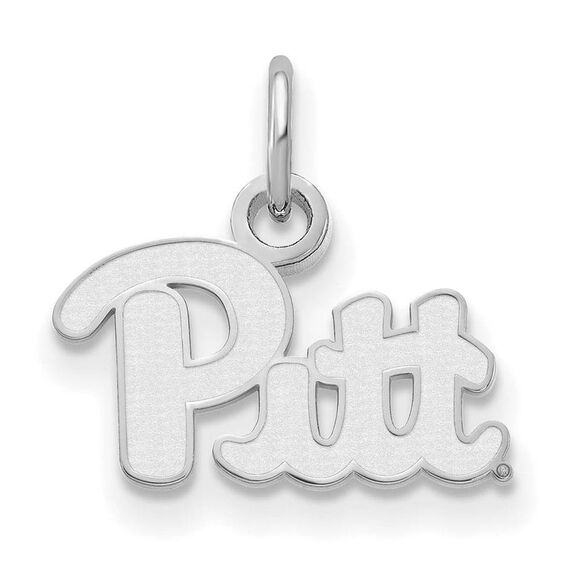 14k White Gold U. of Pittsburgh XS (Tiny) 'Pitt' Charm or Pendant